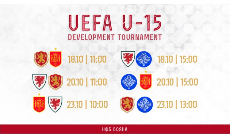 България U15 посреща Испания, Исландия и Уелс за приятелски турнир в НФБ „Бояна“