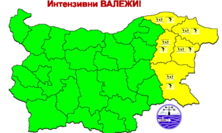 Интензивни валежи в пет области у нас